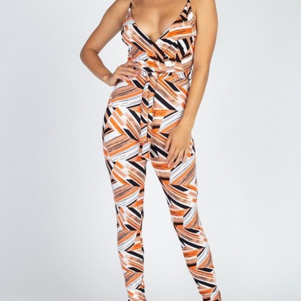 Women's Printed Bodycon Jumpsuit